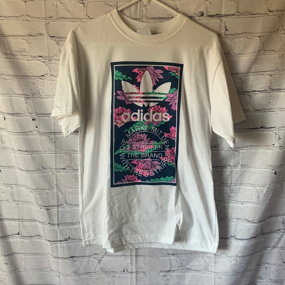 Adidas Mens Small Floral Tee